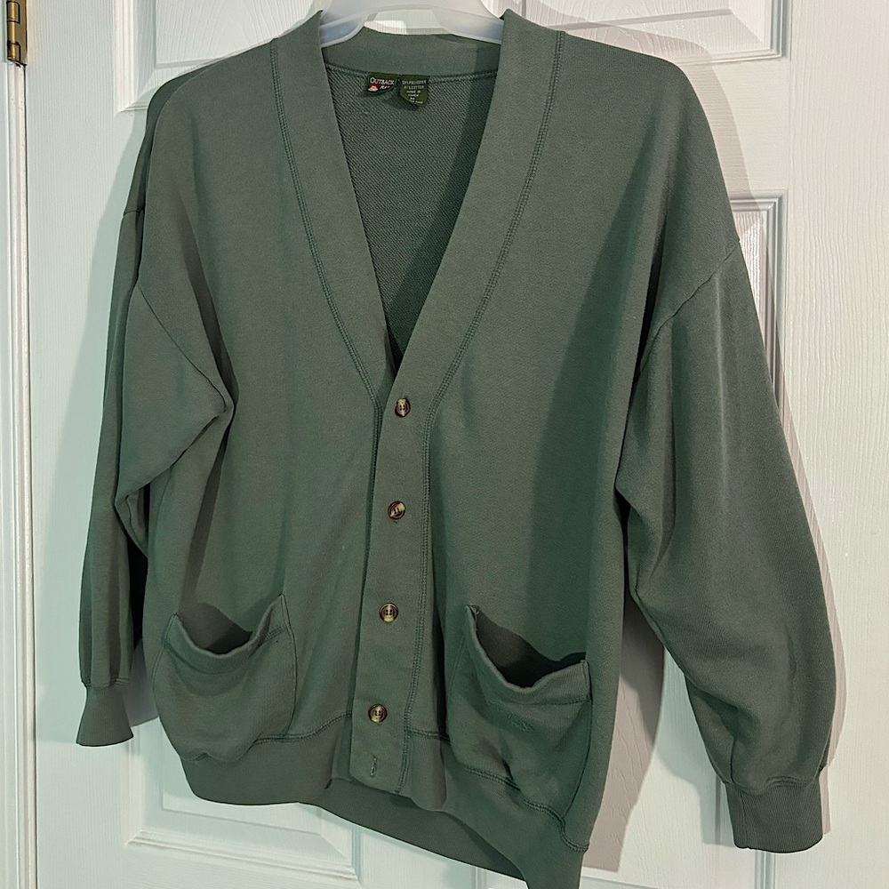 Olive green cardigan